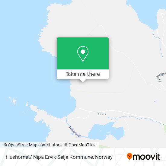 Hushornet/ Nipa Ervik Selje Kommune map