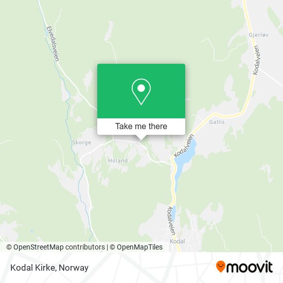 Kodal Kirke map
