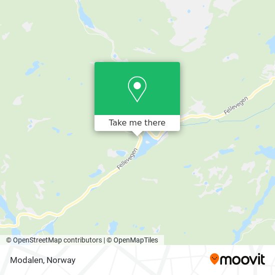 Modalen map