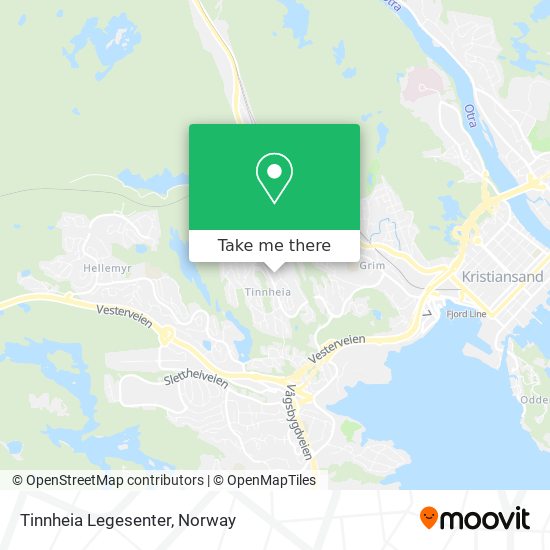Tinnheia Legesenter map