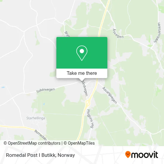 Romedal Post I Butikk map