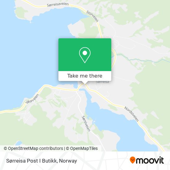 Sørreisa Post I Butikk map