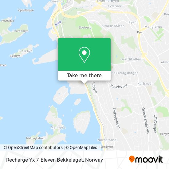 Recharge Yx 7-Eleven Bekkelaget map