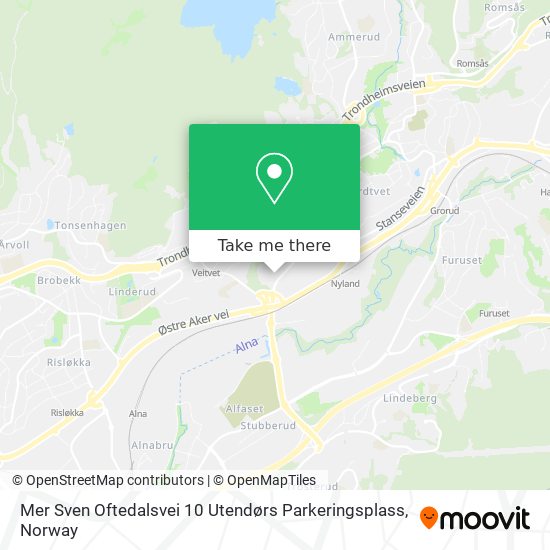 Mer Sven Oftedalsvei 10 Utendørs Parkeringsplass map