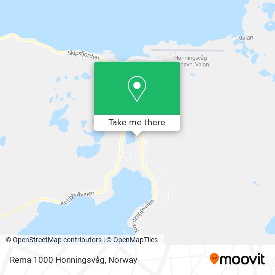 Rema 1000 Honningsvåg map