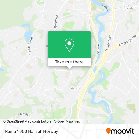 Rema 1000 Hallset map