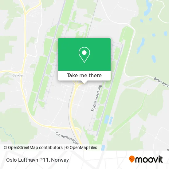 Oslo Lufthavn P11 map