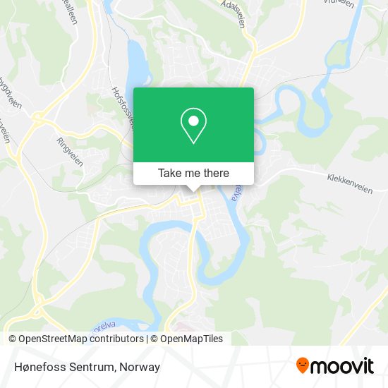 Hønefoss Sentrum map