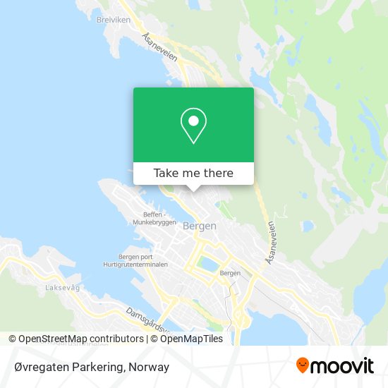 Øvregaten Parkering map