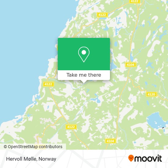 Hervoll Mølle map