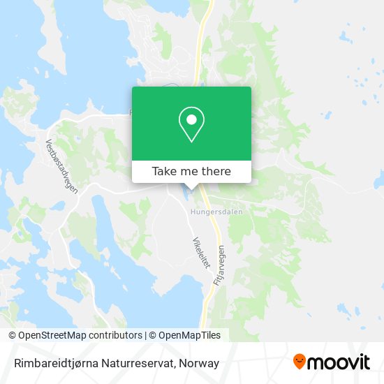 Rimbareidtjørna Naturreservat map