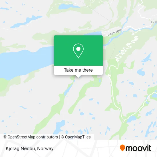 Kjerag Nødbu map