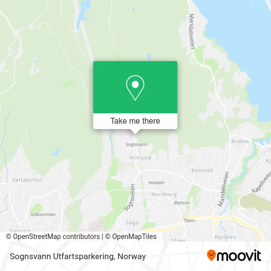 Sognsvann Utfartsparkering map
