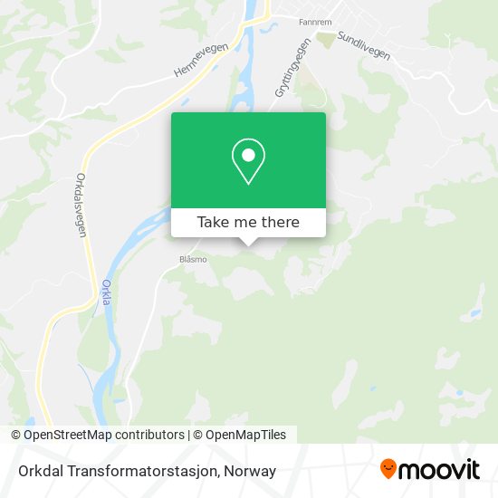 Orkdal Transformatorstasjon map