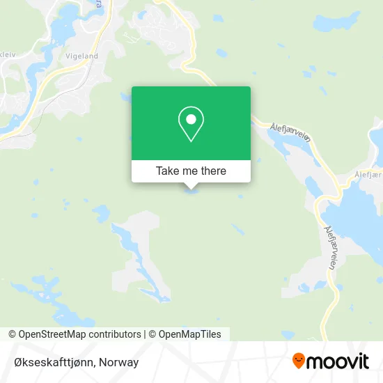 Økseskafttjønn map