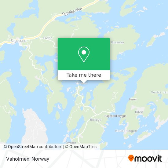 Vaholmen map