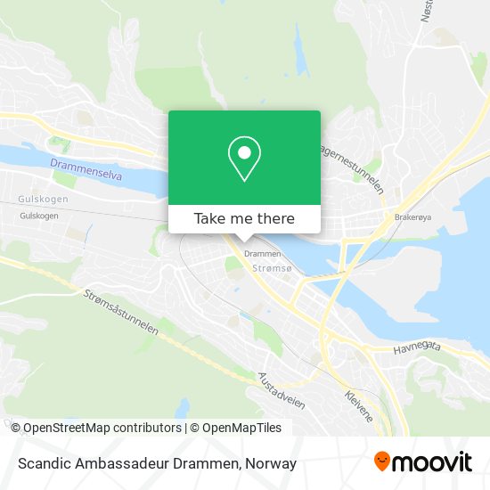 Scandic Ambassadeur Drammen map