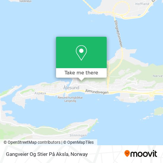 Gangveier Og Stier På Aksla map