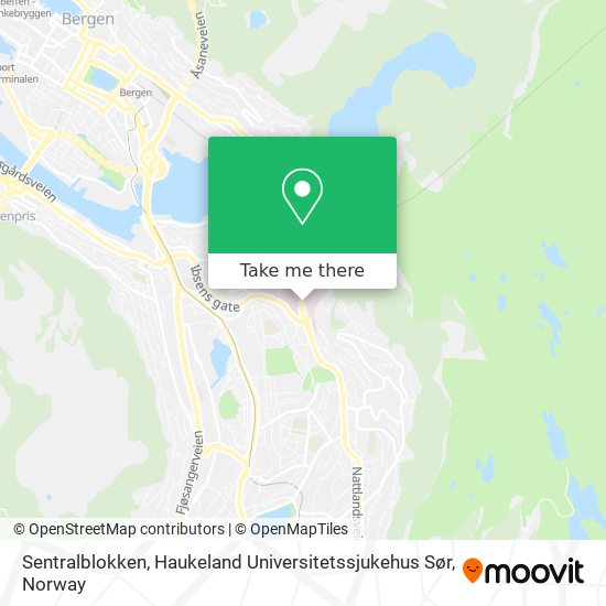 Sentralblokken, Haukeland Universitetssjukehus Sør map