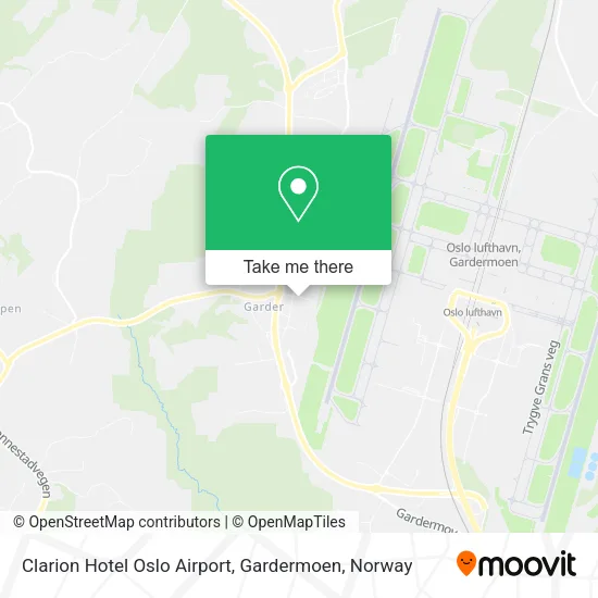 Clarion Hotel Oslo Airport, Gardermoen map