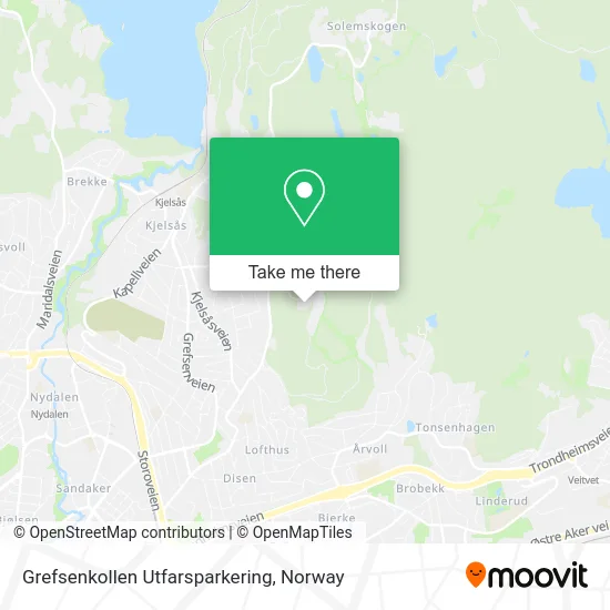 Grefsenkollen Utfarsparkering map