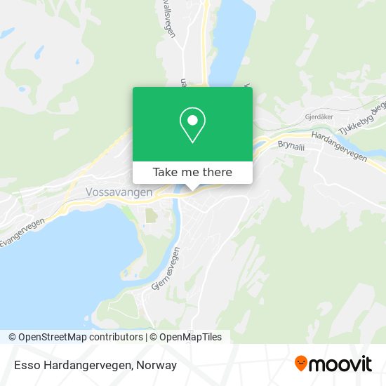 Esso Hardangervegen map