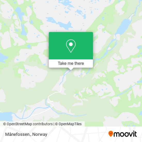 Månefossen. map