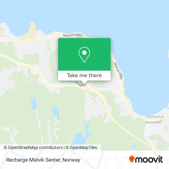 Recharge Malvik Senter map