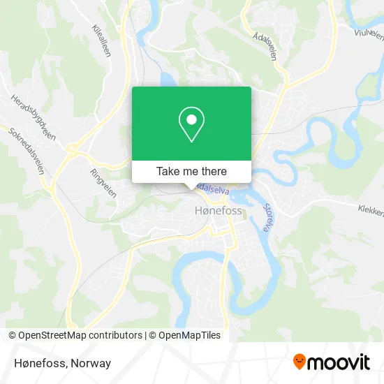 Hønefoss map