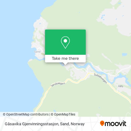 Gåsavika Gjenvinningsstasjon, Sand map