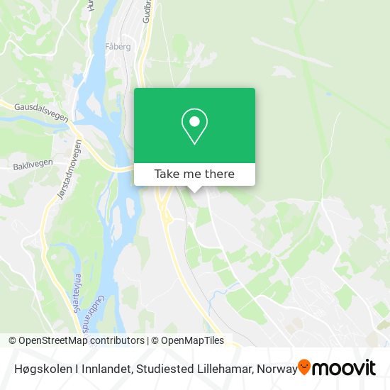 Høgskolen I Innlandet, Studiested Lillehamar map