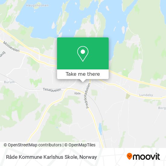 Råde Kommune Karlshus Skole map