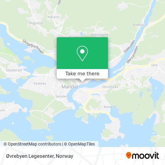 Øvrebyen Legesenter map