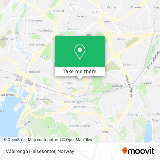 Vålerenga Helsesenter map
