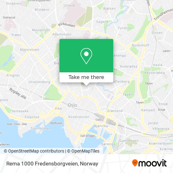 Rema 1000 Fredensborgveien map