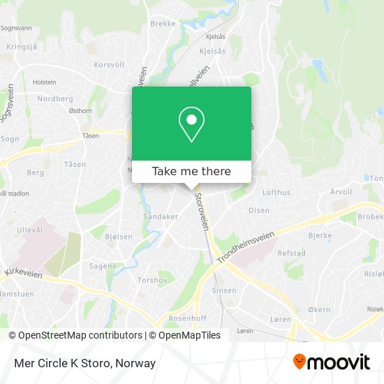 Mer Circle K Storo map