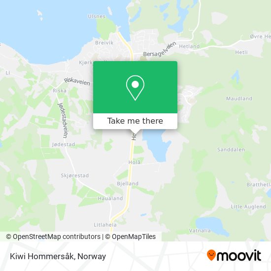 Kiwi Hommersåk map