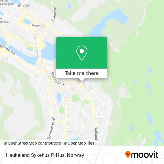 Haukeland Sykehus P-Hus map