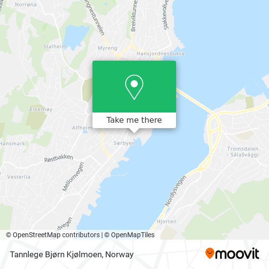Tannlege Bjørn Kjølmoen map