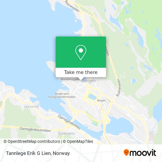 Tannlege Erik G Lien map