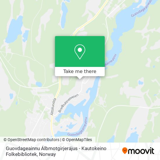 Guovdageainnu Álbmotgirjerájus - Kautokeino Folkebibliotek map