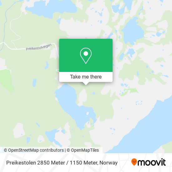 Preikestolen 2850 Meter / 1150 Meter map