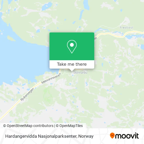 Hardangervidda Nasjonalparksenter map