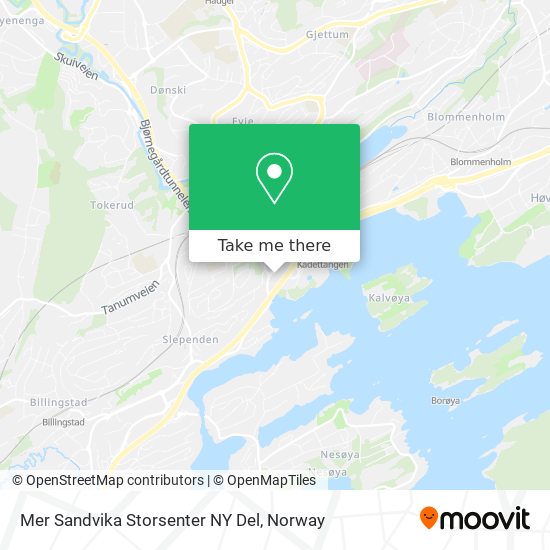 Mer Sandvika Storsenter NY Del map
