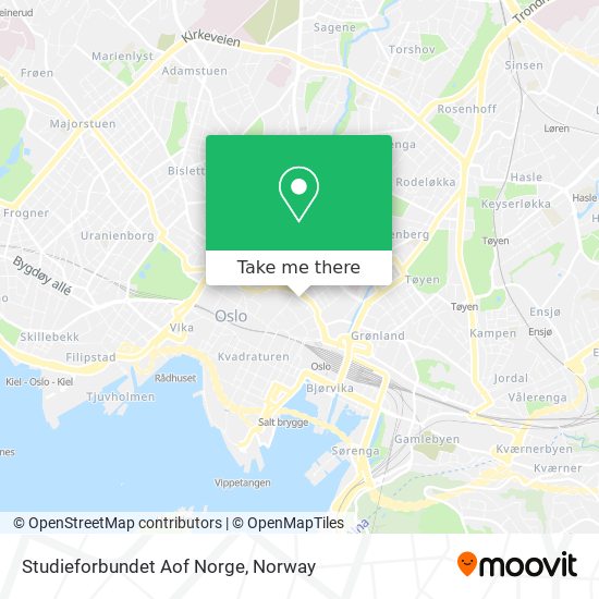 Studieforbundet Aof Norge map