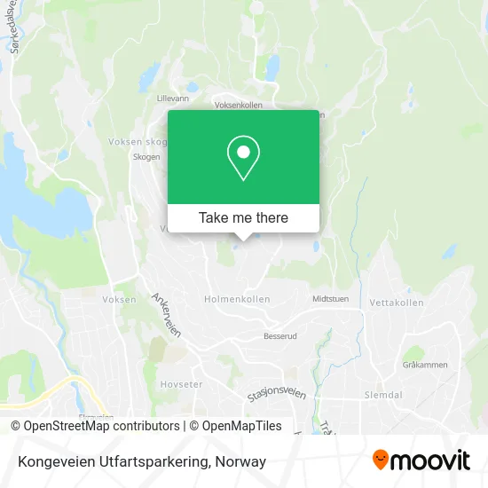 Kongeveien Utfartsparkering map