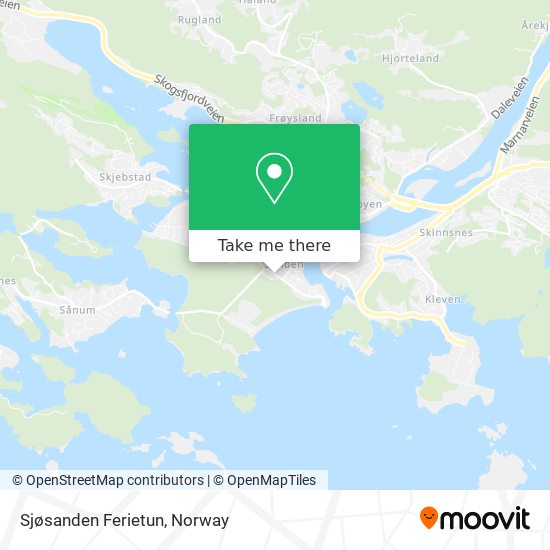 Sjøsanden Ferietun map