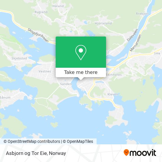 Asbjorn og Tor Eie map