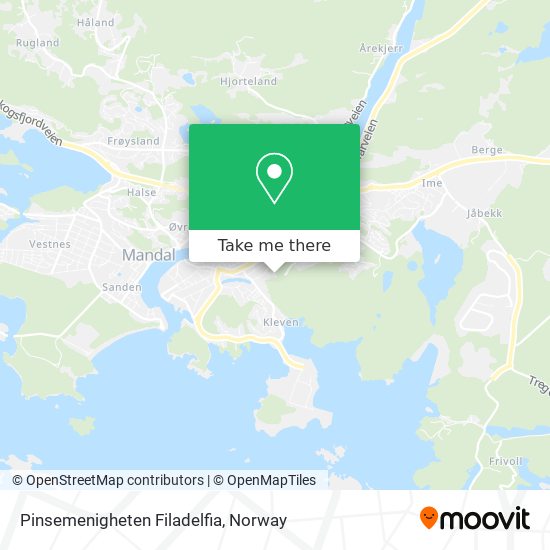 Pinsemenigheten Filadelfia map