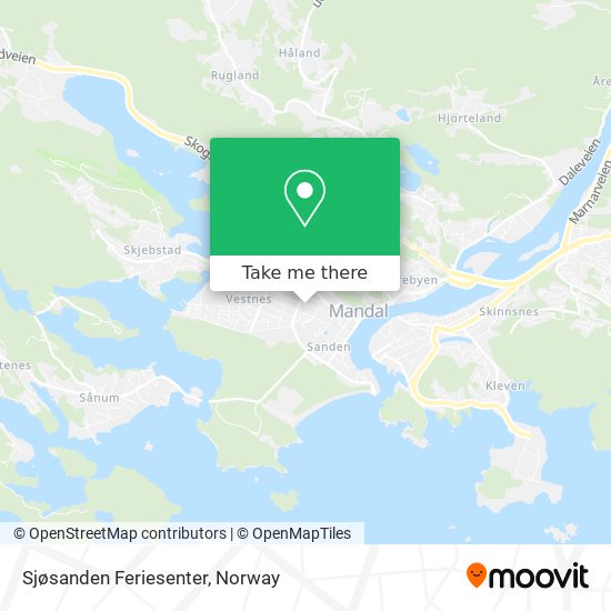 Sjøsanden Feriesenter map